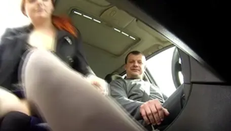 CzechBitch.com: Ginger czech redhead painful anal in the car