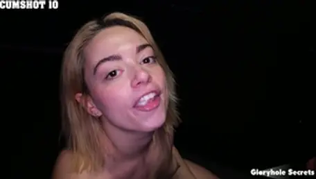 Gloryhole Secrets: Sophia's Cum-Swallowing Madness